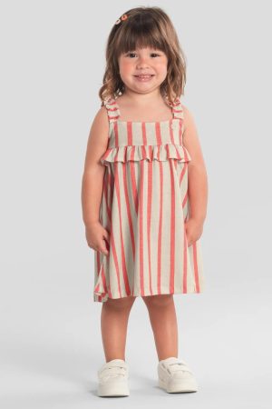 Vestido Infantil Listrado Brandili