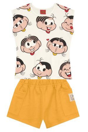 Conjunto infantil menina da Turma da Mônica Brandili